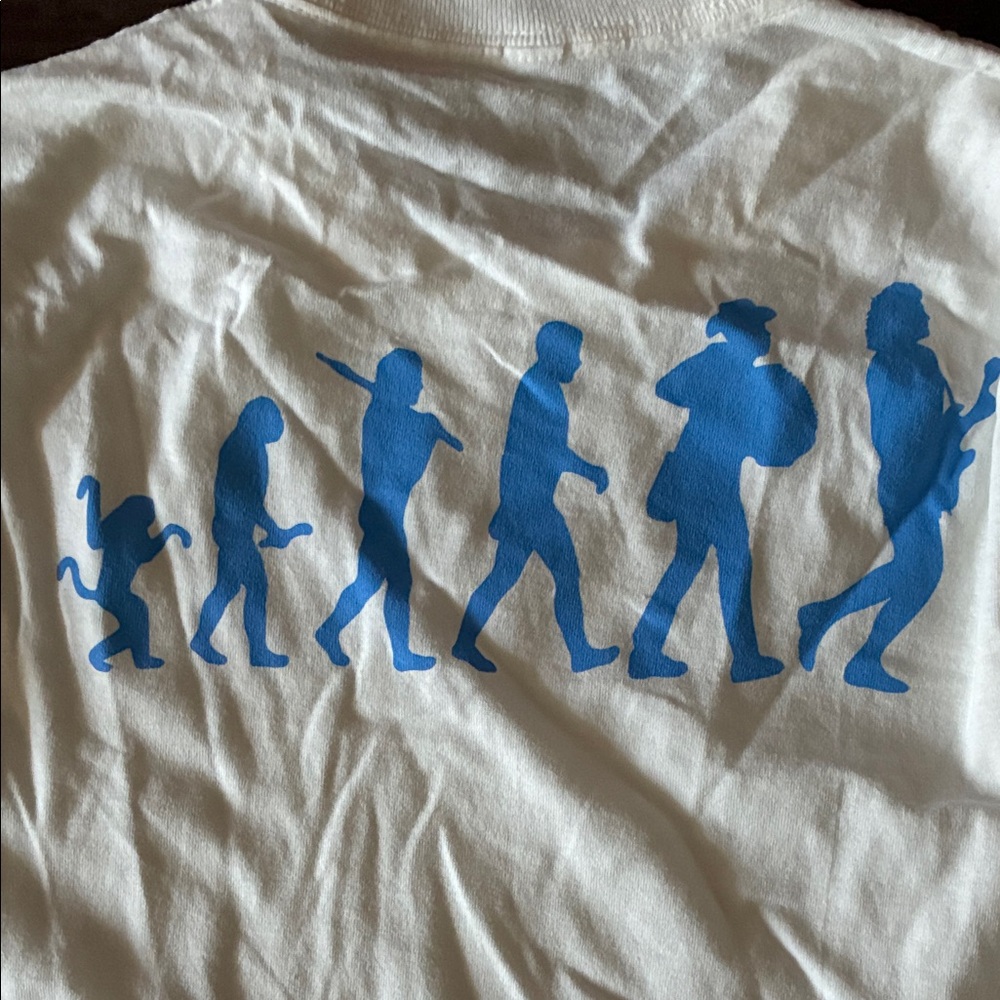 NWT White Long Sleeve Shirt with Blue Graphic. Men’s small - Picture 2 of 3